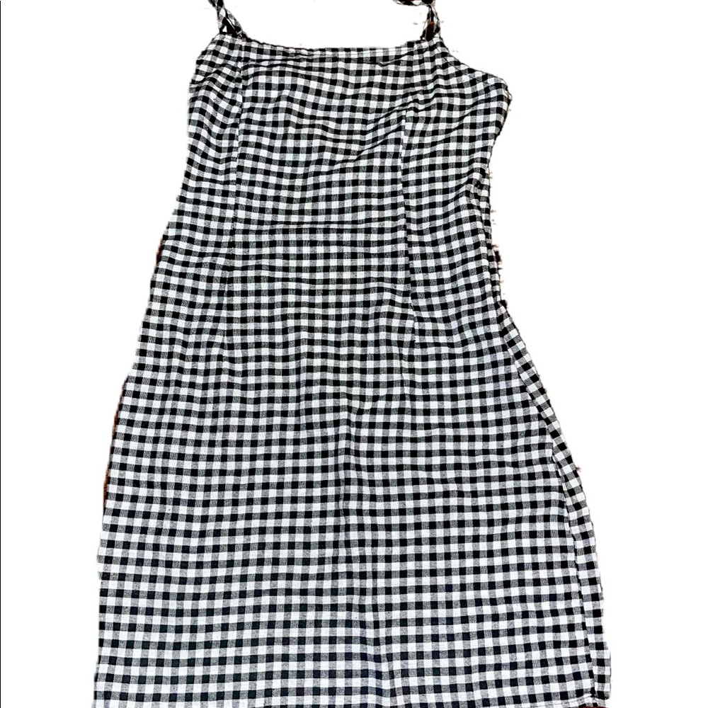 SHEIN White & Black checkered dress